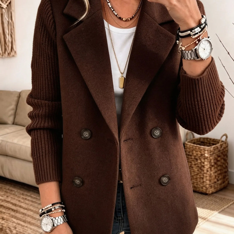 Elise Knit-Sleeve Blazer