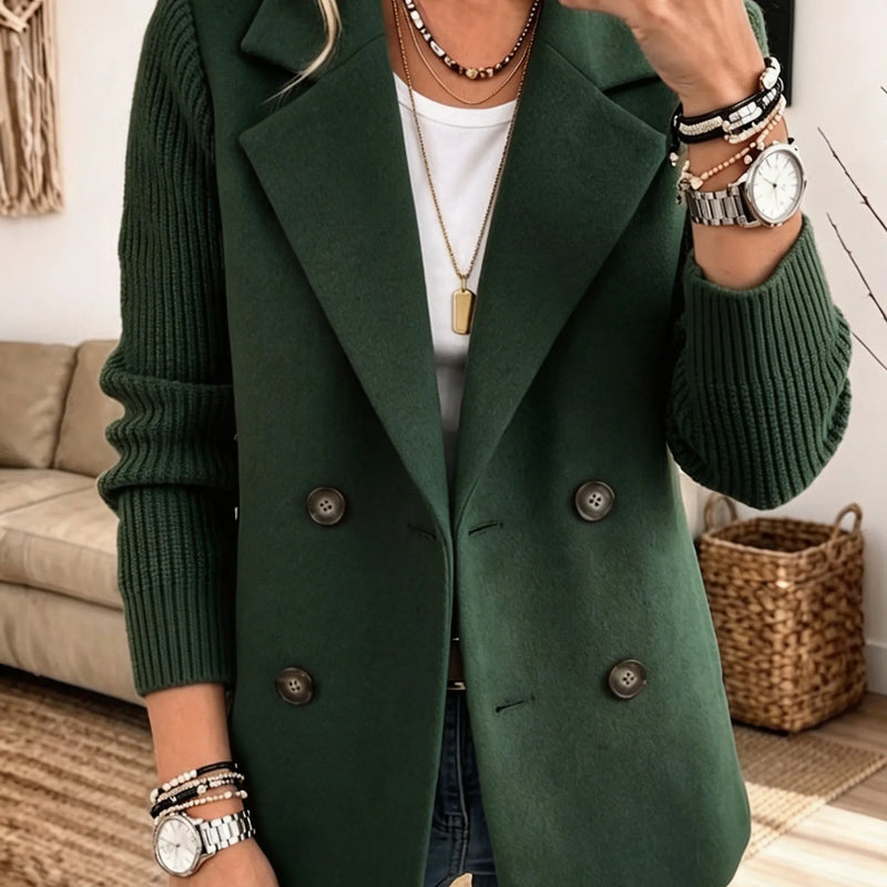 Elise Knit-Sleeve Blazer