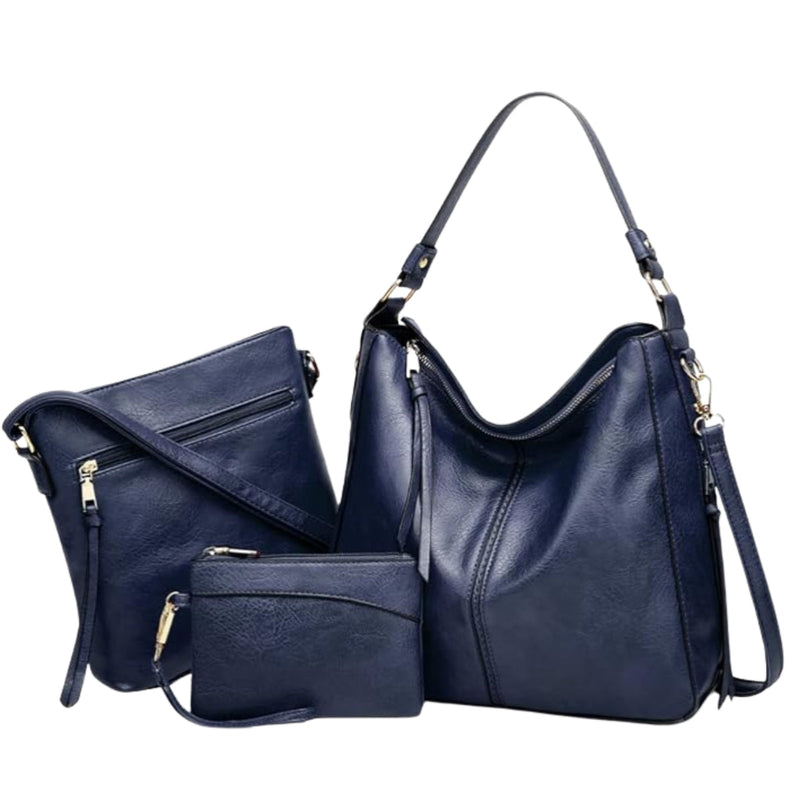 Luxury Leather Anti-Theft Handbag + FREE Crossbody Bag & Pouch Wallet