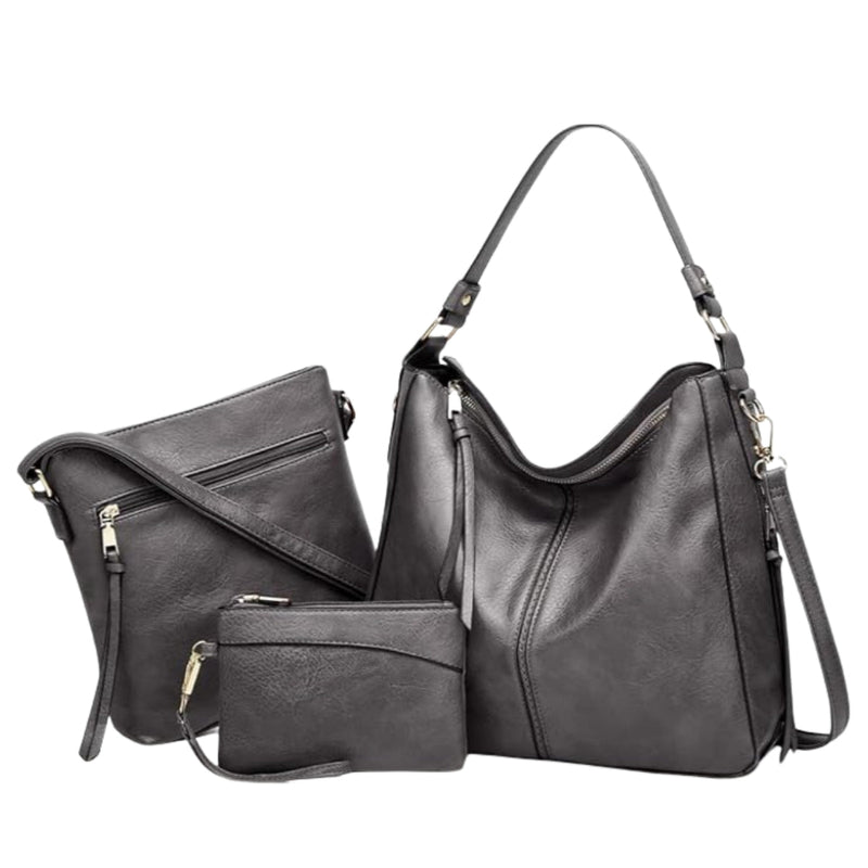 Luxury Leather Anti-Theft Handbag + FREE Crossbody Bag & Pouch Wallet