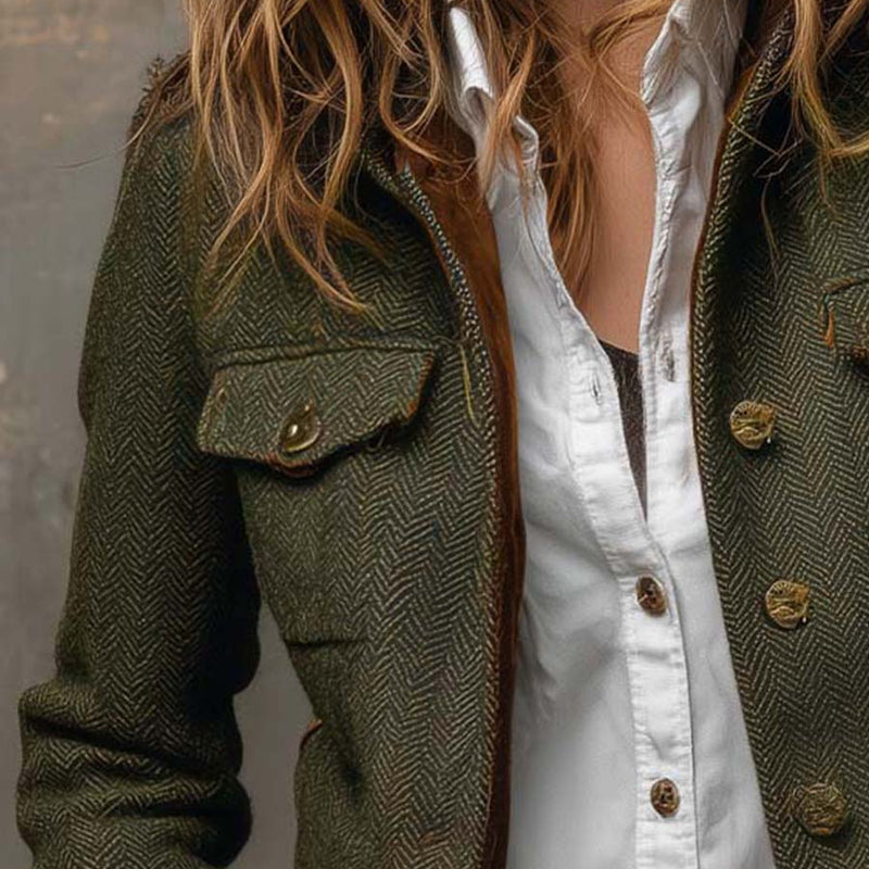Charlotte - Twill Blazer with Contrast Trim