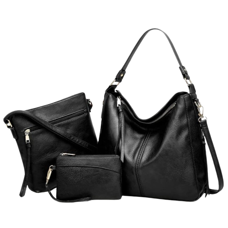 Luxury Leather Anti-Theft Handbag + FREE Crossbody Bag & Pouch Wallet