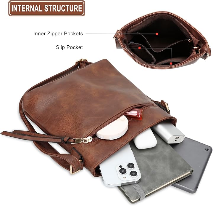 Luxury Leather Anti-Theft Handbag + FREE Crossbody Bag & Pouch Wallet